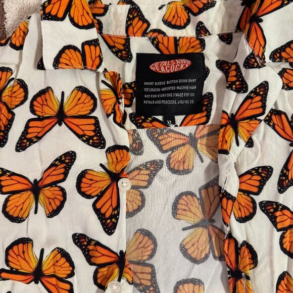 Petals & Peacocks Button Up Butterfly Shirt - Picture 2 of 4